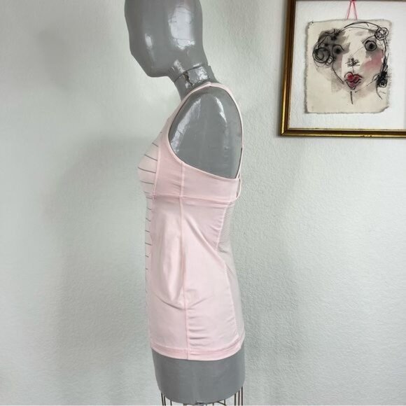 Lululemon Energy Tank Slalom Stripe Pretty Pink / Pretty Pink - Picture 5 of 7